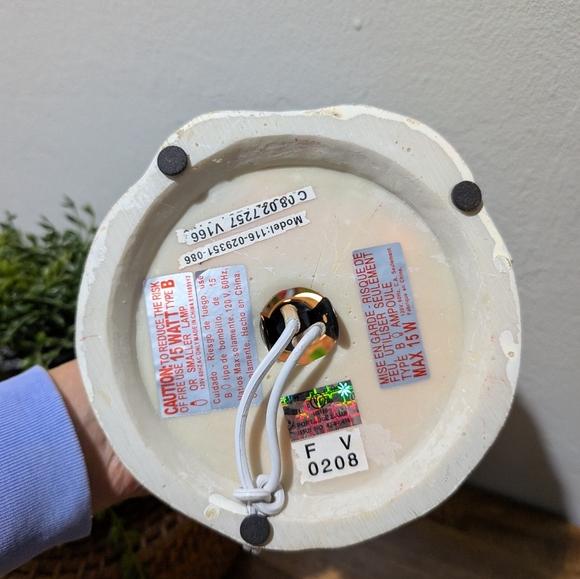 Catalina Lighting Tiffany Style Leaded Glass Christmas Tree Holiday Lamp 8.5” - Picture 7 of 7